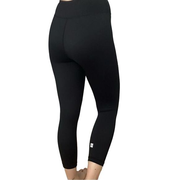 Carbon38 Leggings Cropped Black Gym Workout Minimalist Casual Size Small - Picture 1 of 6